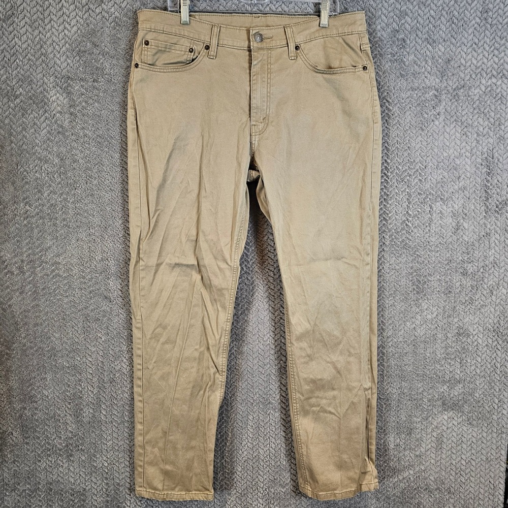 Levis 541 Athletic Taper Mens 36x32 Khaki Tan Chino Pants 18181-0040 Casual
